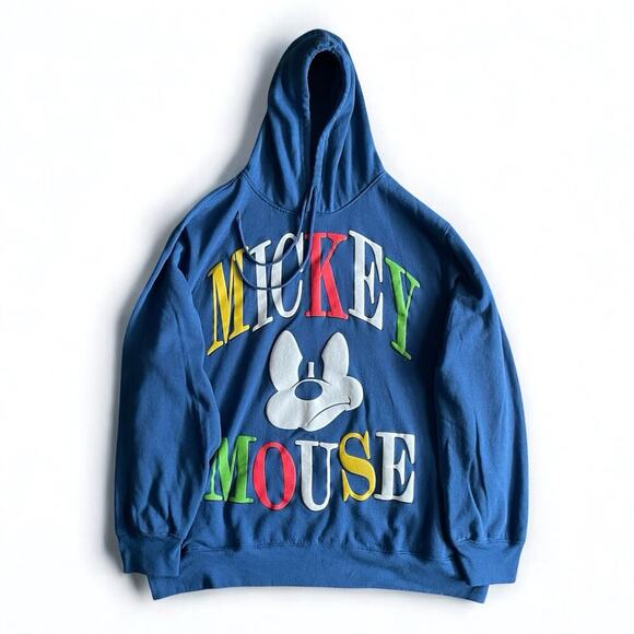 Disney Mad Mickey Mouse Hoodie Sweatshirt 2XL 3D Puff Graphic Colorful Novelty - Picture 1 of 11